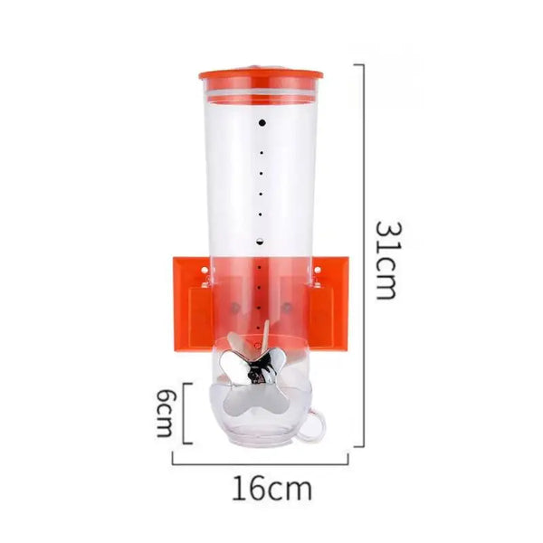 Kitchen Storage Food Organizer Wall Mounted Dry Food Cereal Dispenser Snack Grain Plastic Storage Container Box Rack for Home