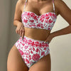 2026 High Waist Bikinis Women Print Push Up Swimsuit Floral Swimwear Female Bathers Bathing Swimming Suit Summer Beachwear