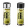 Double Wall Glass Tea Cup with Tea Infuser 500ml Magnetic Glass Tumbler Stainless Steel Filter Insulated Glass Water Bottle