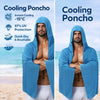 Cooling Hooded Towel Poncho UV Protection Sun Shield for Swimming Beach Pool Outdoor Sports Wipe Sweating Towel