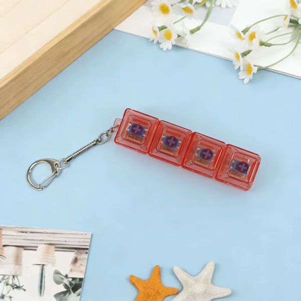 Lighting LED Keyboard Keychain Fidget Toys Clicker Sensory Toy Stress Relief  for Keyboard Keychain Fidget Gadget for Adults toy