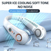 3000mAh Hanging Neck Fan Portable Bladeless Mini USB Rechargeable Mute LED Digital Display Electric Fan Summer Air Cooler ﻿