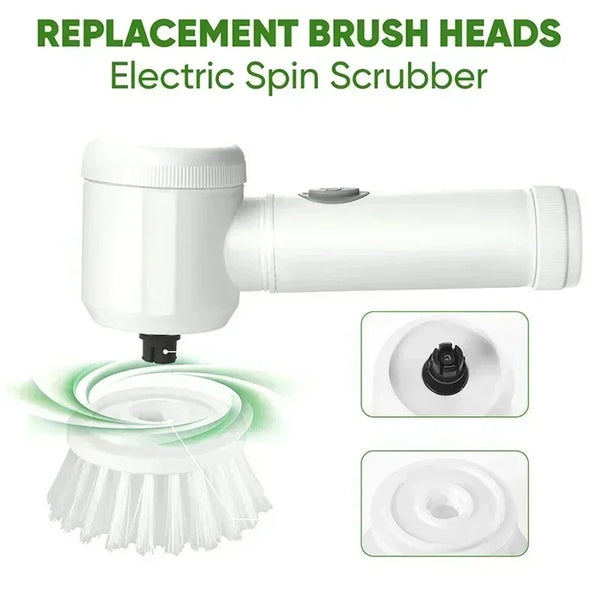 Cordless Electric Spin Scrubber with 5 Replaceable Brush Heads Rechargeable Waterproof Power Cleaning Brush for Bathroom Kitchen
