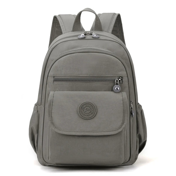 Ladies' lightweight, large capacity stylish black commuter travel backpack with adjustable shoulder straps, school and leisure b
