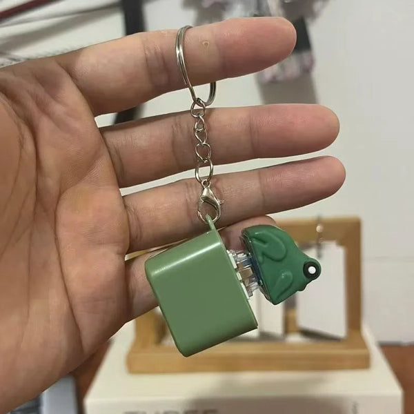 Viral Keyboard Clicker Toy: LED Light Up Duck Frog Squeeze Toy, ASMR Tactile Fidget Keychain, Office Anxiety Relief, New