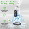 Electric Spin Scrubber Cordless Cleaning Brush 3H Work Time Bathroom Scrubber with LED Display 3-Speed Extendable Handle IPX7 W