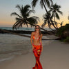 New Bikini Beach Skirt Tunics for Beach Long Leaves Print Bikini Cover up Robe de Plage Sarong Beach Swimsuit cover-ups