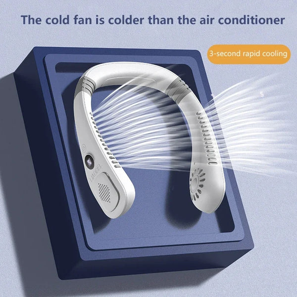 Lenovo Neck Bladeless Fan Mini Ultra Long Life Portable Lazy Silent Fan Usb Charging Student Sports Office 2026 New