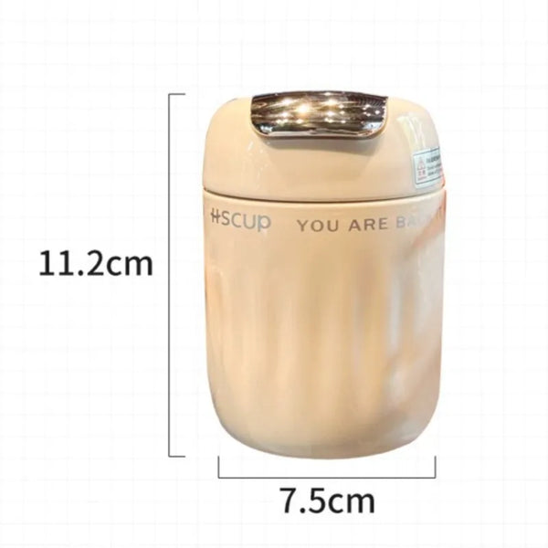 1pc 220ml Insulated Coffee Tumbler with Built-in Tea Strainer - Leakproof, Portable Mini Thermos for Outdoor