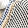 Women's Casual Vertical Striped Comfortable Breathable Elastic Waist Belted Daily Wear Casual Tapered Crop Pants With Pockets