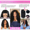 250% Density Glueless Wigs Human Hair Burmese Curly Wig Upgrade 3 IN 1 Half Wig With Drawstring Seamless Clip Ins Flip Over
