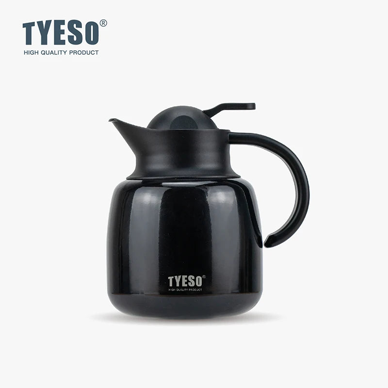 Tyeso Pumpkin-Shaped Thermos 304 Stainless Steel Insulated Tea Infuser Hot Cold Water Bottle Large Capacity Removable Infuser