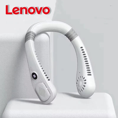 Lenovo Neck Bladeless Fan Mini Ultra Long Life Portable Lazy Silent Fan Usb Charging Student Sports Office 2026 New
