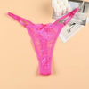 Women's Lace Mini Panties Adjustable See-Through Sexy Erotic Thongs Low Waist Tight Female Bikini T Underpants Soft Breathable