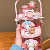 New style Kawaii cartoon character Kuromi high appearance cute large capacity plastic high temperature resistant children's cup