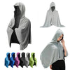 Cooling Hooded Cloak lce Cool Poncho Cover Up Super Absorbent Oversized Hooded Towel Wrap, 4-in-1 for Swimming Beach Pool Travel