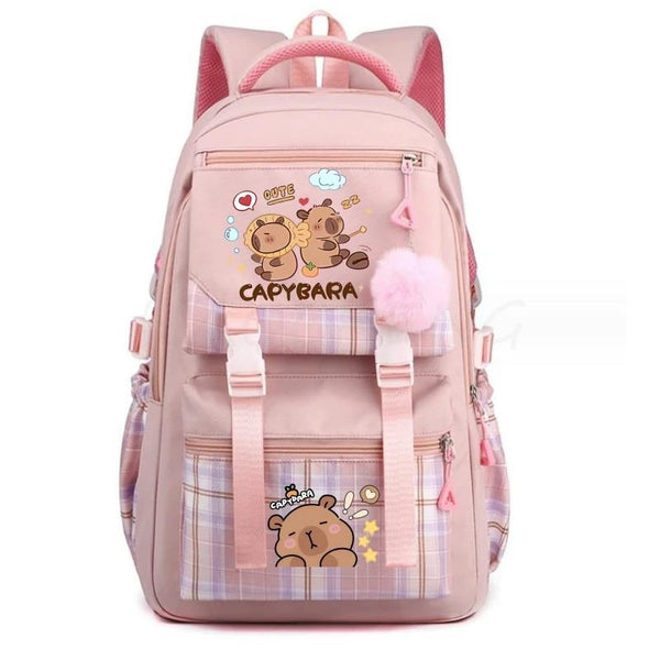 Backpack Lovely Capybara Print Women Laptop Computer Large Capacity School Backpacks for Girls Teenage Packsack 4 Color Gift