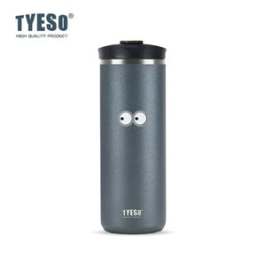 Tyeso 750ml French Press Vacuum Flasks Mug Stainless Steel Cold Brew with Eye Stick Tea Infuser Double-Wall Insulated Thermoses