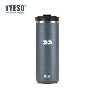 Tyeso 750ml French Press Vacuum Flasks Mug Stainless Steel Cold Brew with Eye Stick Tea Infuser Double-Wall Insulated Thermoses