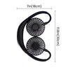 Portable Hanging Neck Fans 3-Speed Adjustable Neck Dual Fan USB Rechargeable Home OfficeOutdoor Travel