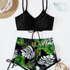 Drawstring Front Shorts Bikinis 2026 High Waist Swimsuit Women Swimwear Female Bathers Bathing Swimming Swim Suit Beachwear