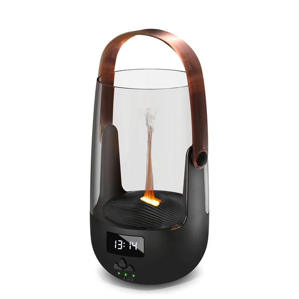 Fireplace Flame Effect Aroma Diffuser, USB Powered Humidifier with No Batteries Needed