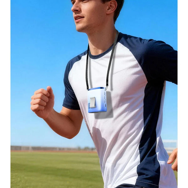 Lenovo Portable Waist Fan 100-Speed Strong Wind Rechargeable Neck Fan Quiet Long Battery Life Clip-on Fan for Outdoor Hiking
