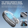 Lenovo 8000mAh Portable Hanging Neck Fan Bladeless Neckband Fan Digital Display Power Air Cooler USB Rechargeable Electric Fan