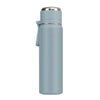 500/600ml 316 Stainless Steel Insulated Water Bottle, Matte Flask with Tea Strainer & Carry Strap for Outdoor
