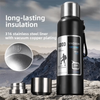 Large Capacity Sports Thermos Bottle with Filter Keep Cold/Hot Travel Insulated Cup 316 Stainless Steel Unbreakable Vacuum Flask