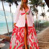 Women Swimsuit Cover Up Sleeve Beach Tunic Dress Robe De Plage Solid White Cotton Pareo High Collar Beachwear