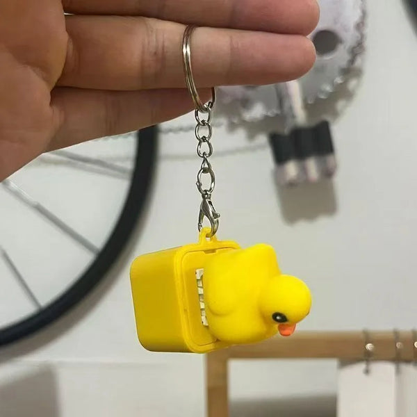 Viral Keyboard Clicker Toy: LED Light Up Duck Frog Squeeze Toy, ASMR Tactile Fidget Keychain, Office Anxiety Relief, New
