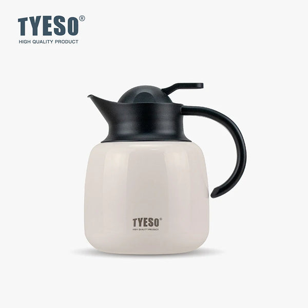 Tyeso Pumpkin-Shaped Thermos 304 Stainless Steel Insulated Tea Infuser Hot Cold Water Bottle Large Capacity Removable Infuser