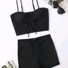 Drawstring Front Shorts Bikinis 2026 High Waist Swimsuit Women Swimwear Female Bathers Bathing Swimming Swim Suit Beachwear