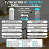 Vostok Vacuum Insulated Water Bottle with Filter USA Made BPA Free Removes 99.9% Tap Water Contaminants Stainless Steel Dishwas