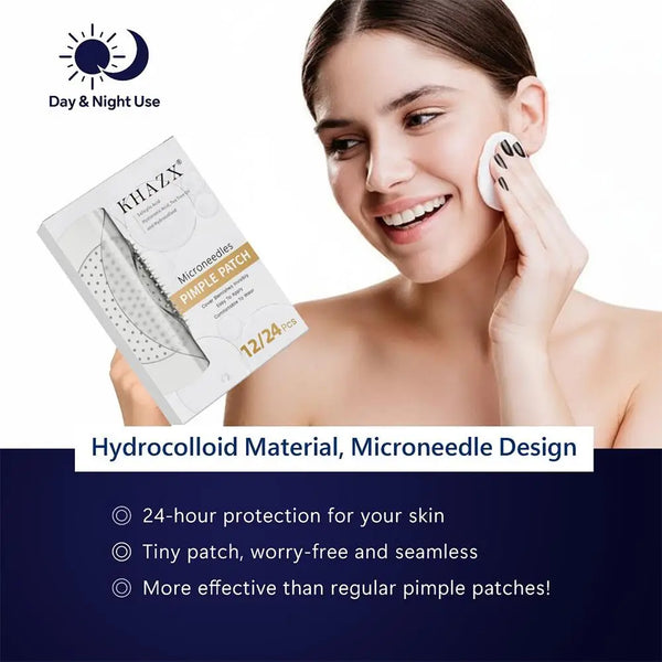 12/24PCS Micro Needle Pimple Patch Hydrocolloid Micropoint Pimple Patch For Acne & Pimples Microdart Patch Micro Dart Pimple