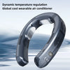 Portable Neck Fan Mini Air Conditioner Cooler Bladeless Fan 6000mAh USB Rechargeable Hanging Cooling Heating Wearable Fans