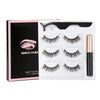 1/3/4 Pairs Magnetic Eyelashes Kit Waterproof Liquid Eyeliner Tweezers Soft Faux Cils Fluffy False Eyelashes Makeup Set Tool Hot