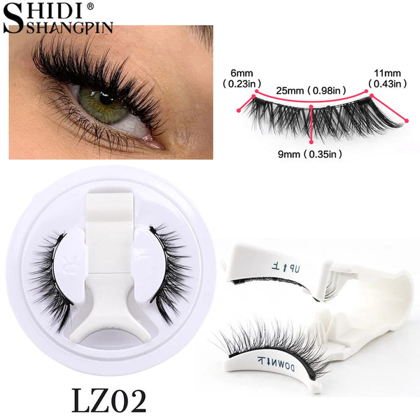 No Glue Needed False Magnetic Eyelashes Set with Tweezers Reusable Magnetic Fake Eyelash Natural Fluffy Faux Mink Lashes Makeup