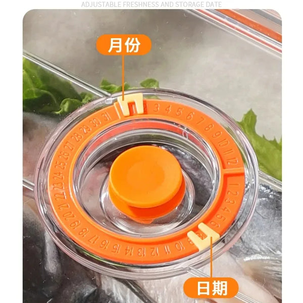 Vacuum Fresh-keeping Box Refrigerator Sealed Canister Microwavable Transparent Food Storage Container Kitchen Organizer Bento