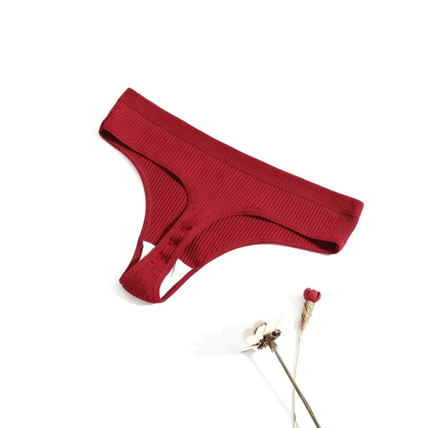 Women Sexy Thong Women Tanga Low Waist Underwear Girls Brief Breath T-back Cotton Panties Female Solid Color Underpant Ladies