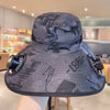 Fashion Solar Fan Hat Rechargeable USB Charging Fisherman Hat UPF 50+ with 2 Solar Fan Bucket Hat Outdoor