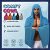 Cooling Hooded Towel Poncho UV Protection Sun Shield for Swimming Beach Pool Outdoor Sports Wipe Sweating Towel