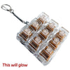 Clear LED Keyboard Fidget Toy Silent Mechanical Switch Tester Keychain Stress Relief Fingertip Toy with Customizable Keycaps