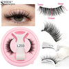 Reusable Magnetic Eyelashes 1 Pair Natural Curly Fluffy Magnetic False Eyelashes No Glue Needed Lashes Makeup with Tweezer Set