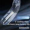 Portable Neck Fan Mini Air Conditioner Cooler Bladeless Fan 6000mAh USB Rechargeable Hanging Cooling Heating Wearable Fans