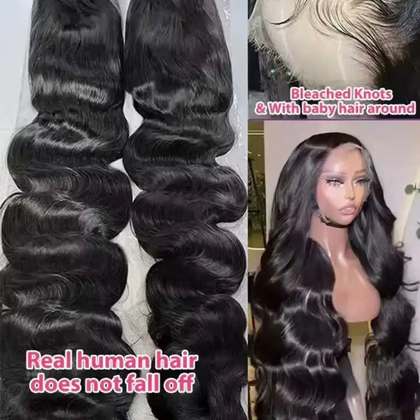 40 42 Inch 250% Wear And Go Glueless Wigs Body Wave Human Hair Wigs 13x4 13X6 Wet and Wavy HD Lace Frontal Wigs For Women