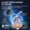 Lenovo 8000mAh Portable Hanging Neck Fan Bladeless Neckband Fan Digital Display Power Air Cooler USB Rechargeable Electric Fan