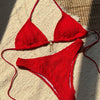 Sexy Wrinkled Halter Brazilian Bikini Women Swimwear Female Swimsuit Two-pieces Bikini Set High Cut Bathing Suit Swim Beach Wear