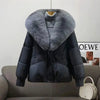 2025 Winter Down cotton Short Padded Jacket Women Parkas Fur Collar Thick Cotton Coats Clothes Black Casual Outerwear Female new